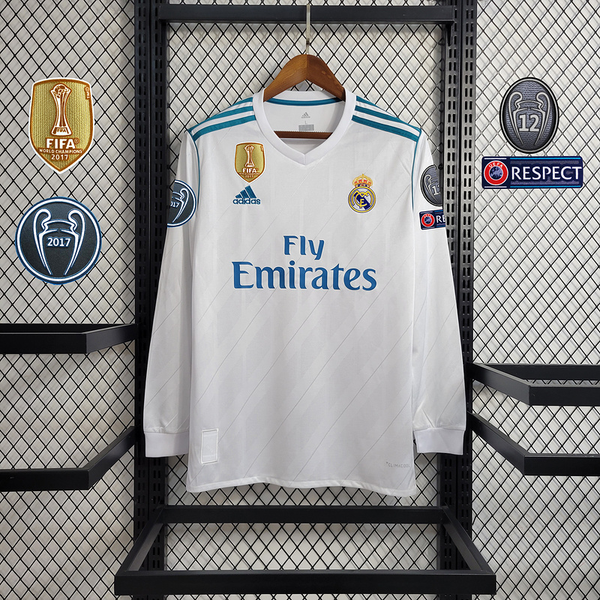 Camiseta Manga Larga Real Madrid 2017/2018 - Con Patch UCL