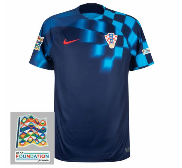 Camiseta Croacia Away 22/23 - Con Parche de La Liga de las Naciones y la Fundación