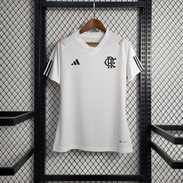 Camisa Feminina Flamengo 23/24 Adidas - Branca e preta - DA Sports Oficial