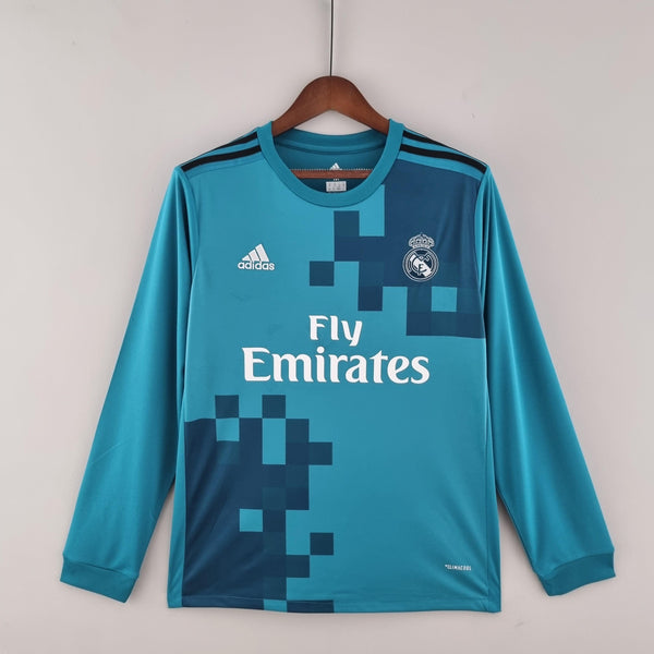 Camisa Manga Longa Real Madrid 17/18 Adidas - Azul - DA Sports Oficial