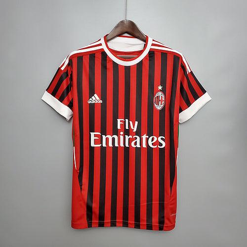 Camisa Milan Retrô 2011/2012 Vermelha e Preta - Adidas - DA Sports Oficial