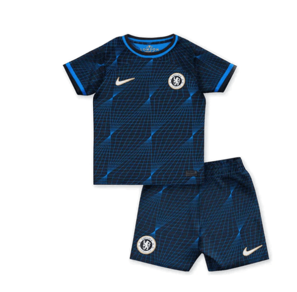 Conjunto Infantil Chelsea Away 23/24 - Azul Marinho - DA Sports Oficial