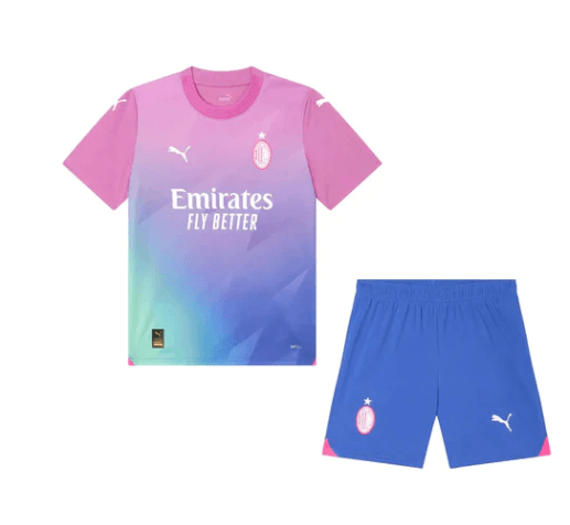 Conjunto Infantil Milan Third 23/24 - Rosa - DA Sports Oficial