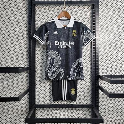 Kit Infantil Real Madrid 23/24 - Preto - Special Edition - DA Sports Oficial